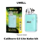 Uwell-Caliburn-G5-Lite-Koko-Pod-Kit-Peacock-Green-990x990