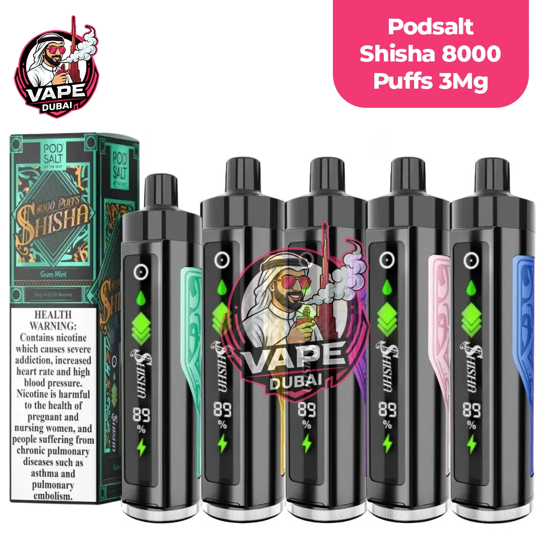 pod salt shisha 8000 puff 3mg