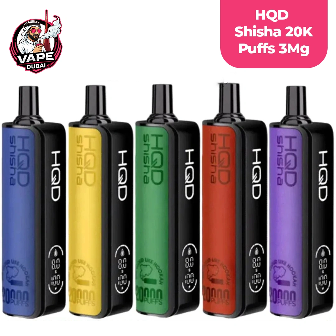 hqd shisha 20k puffs 3mg uae