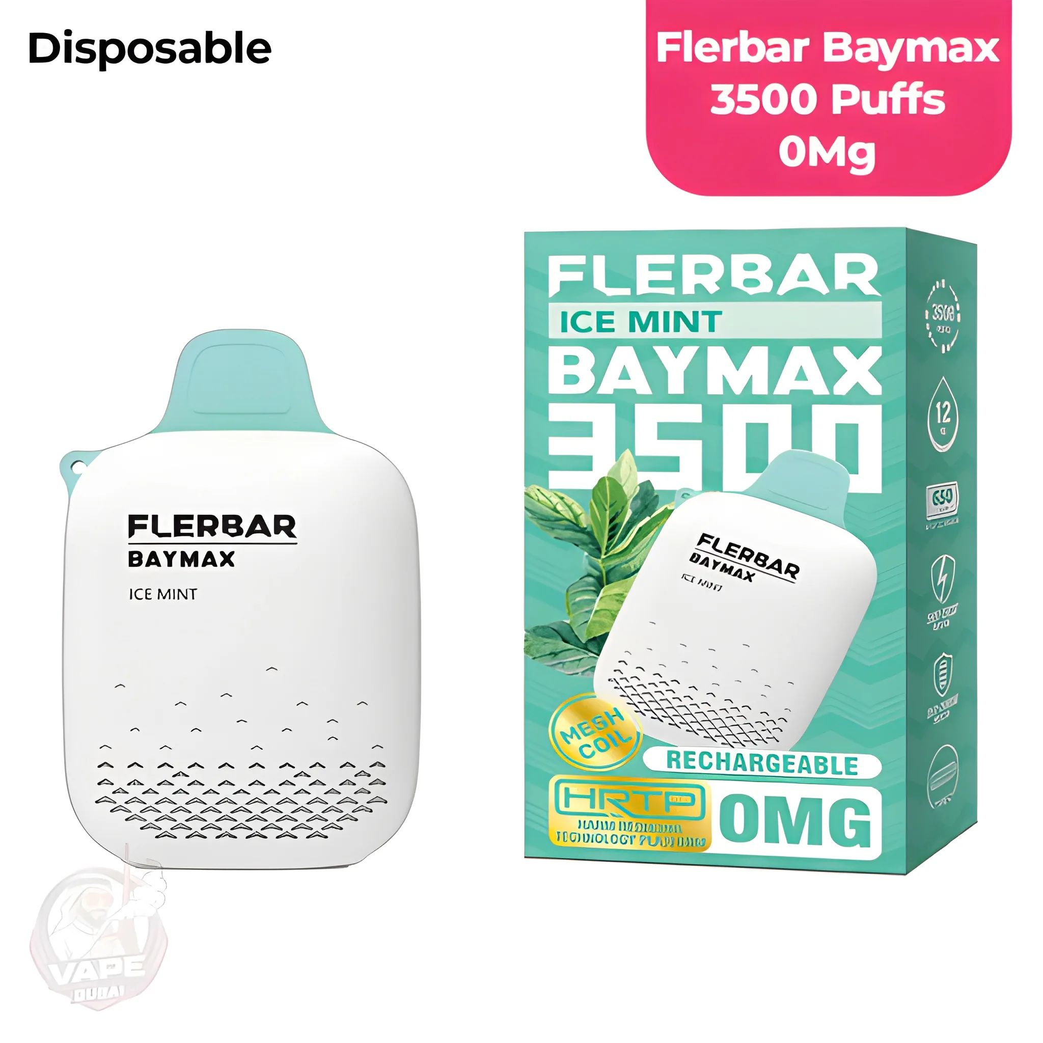 Flerbar 3500 Puffs Zero Nicotine Disposable Vape