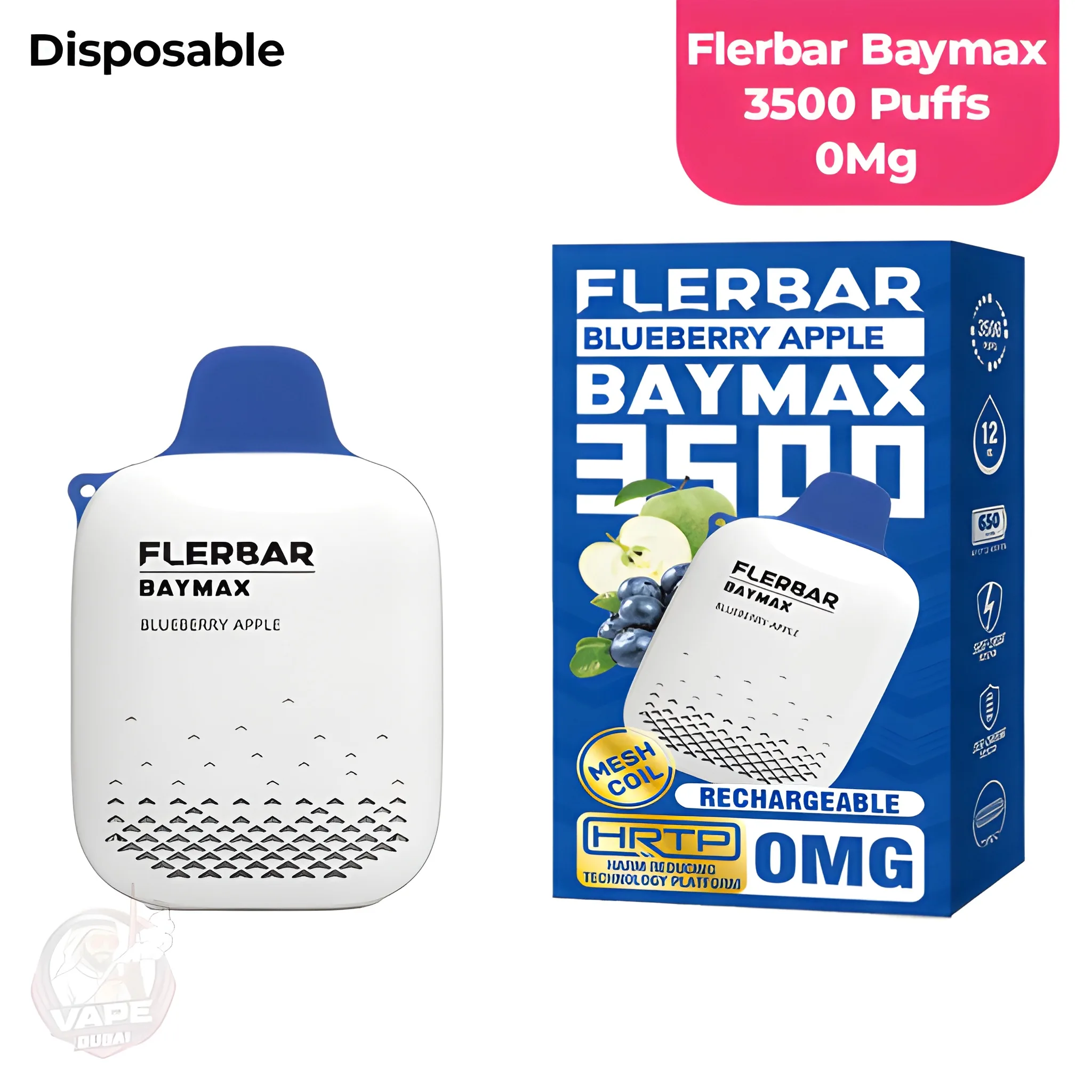 Flerbar 3500 Puffs Zero Nicotine Disposable Vape