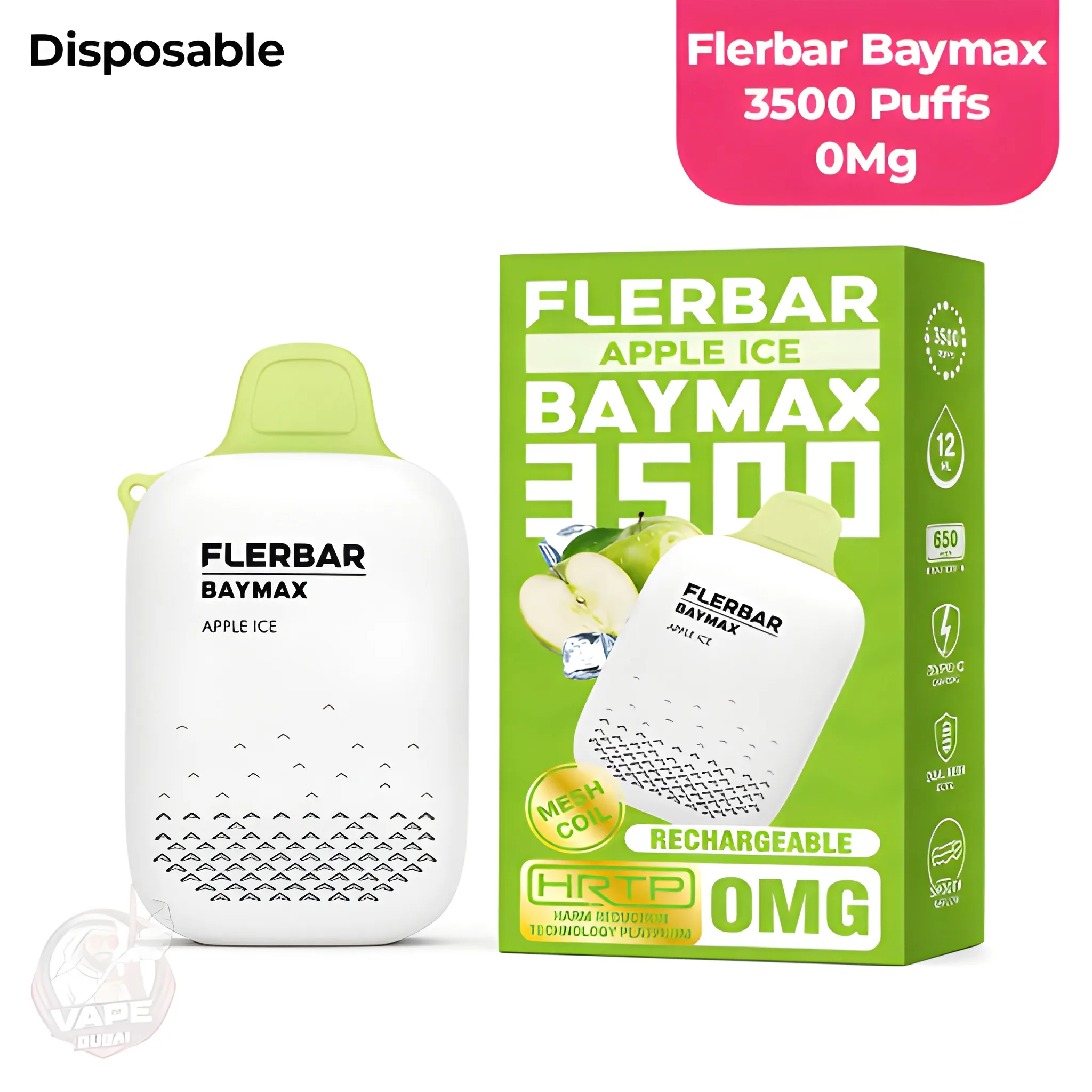 Flerbar 3500 Puffs Zero Nicotine Disposable Vape
