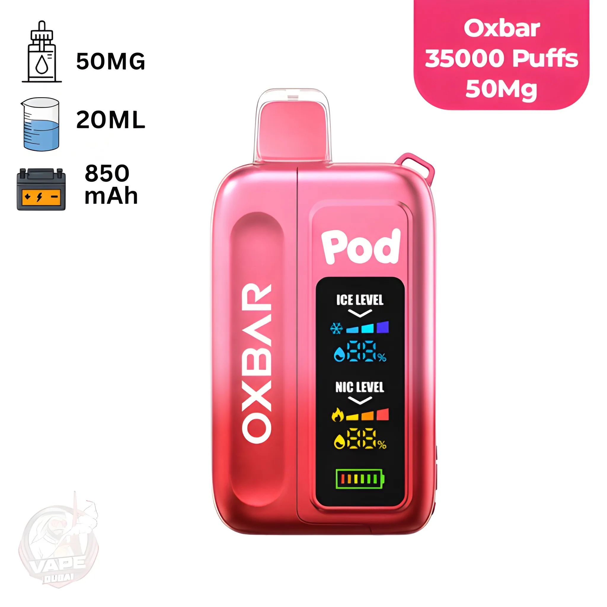 Oxbar 35000 Puffs Ice-Nic Control 50mg