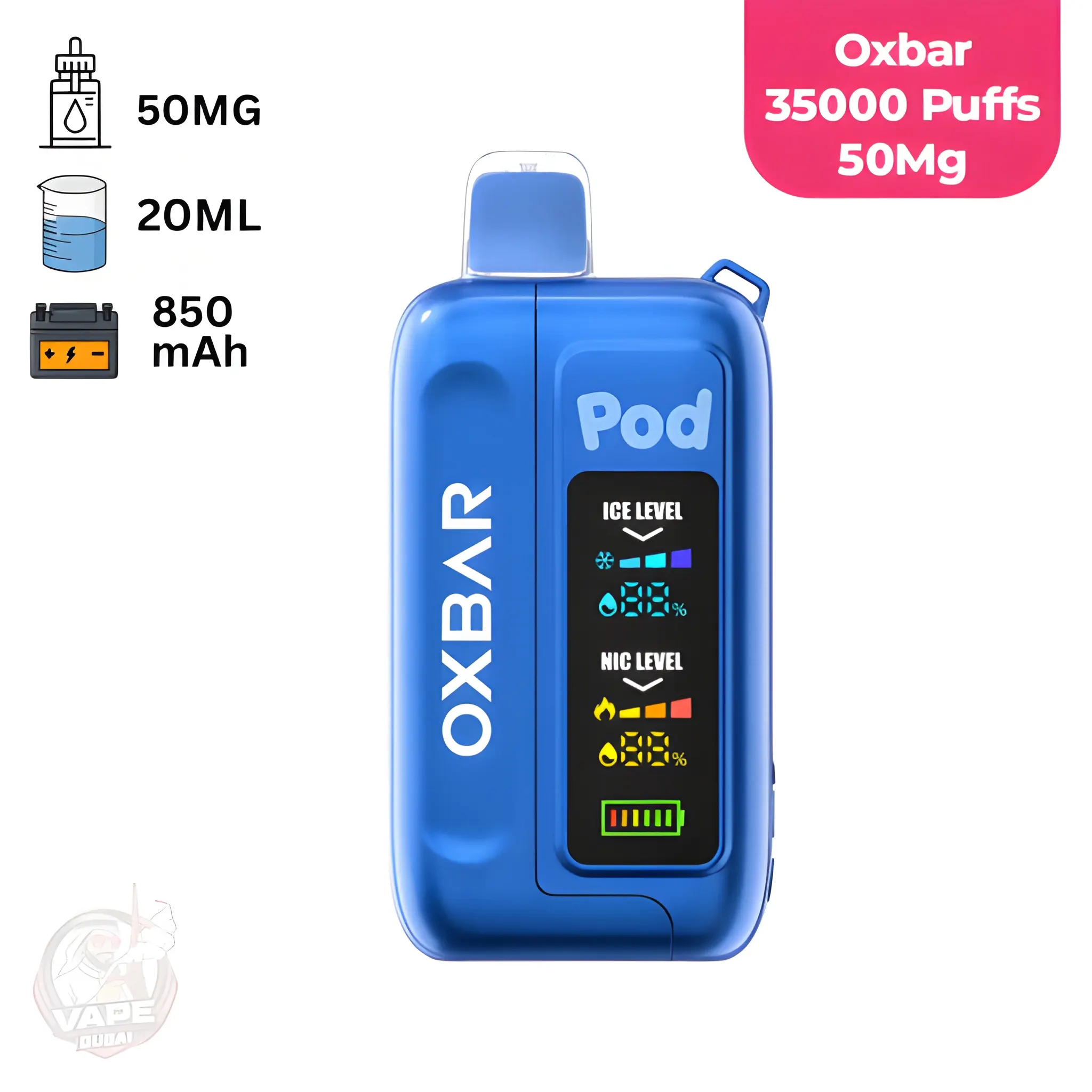 Oxbar 35000 Puffs Ice-Nic Control 50mg