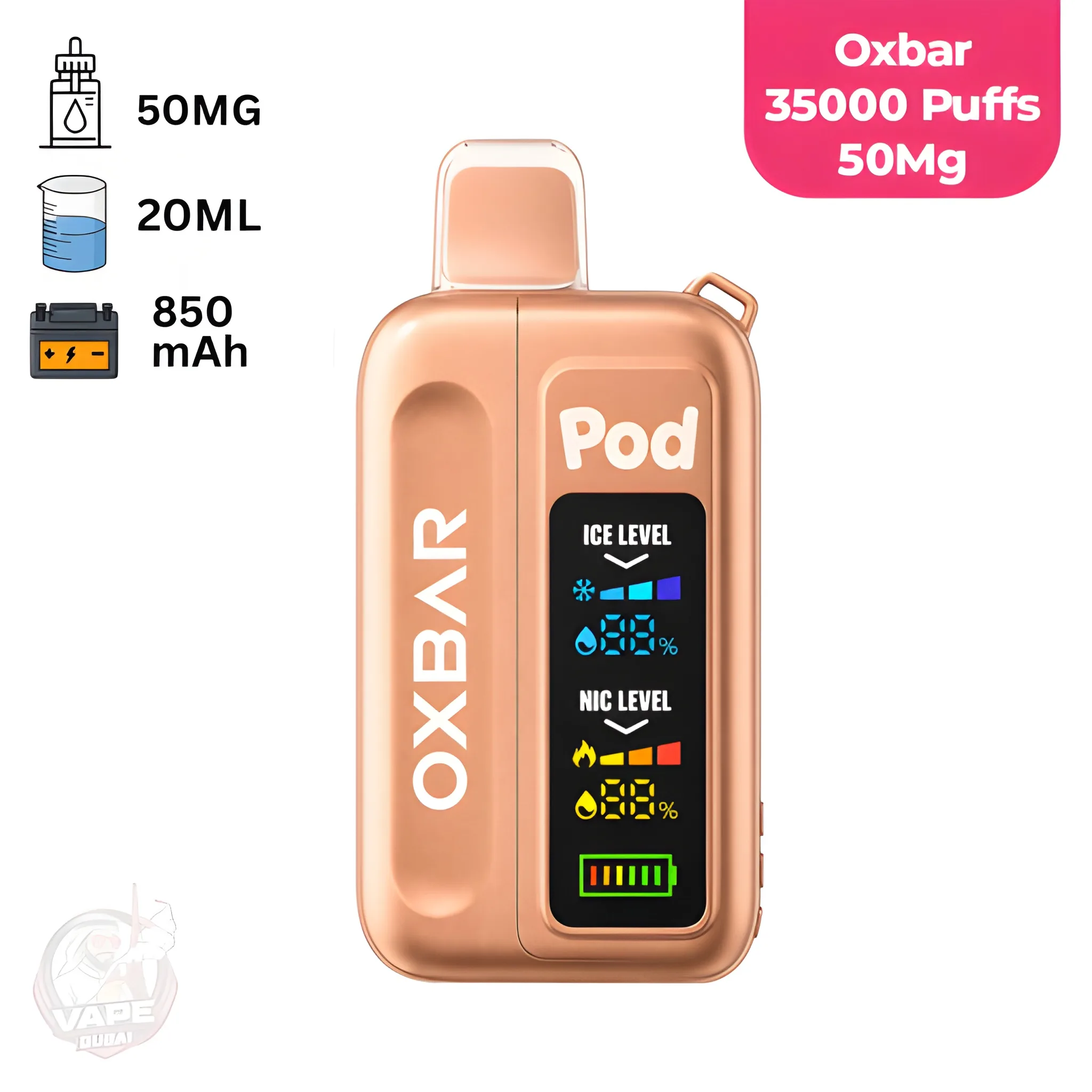 Oxbar 35000 Puffs Ice-Nic Control 50mg