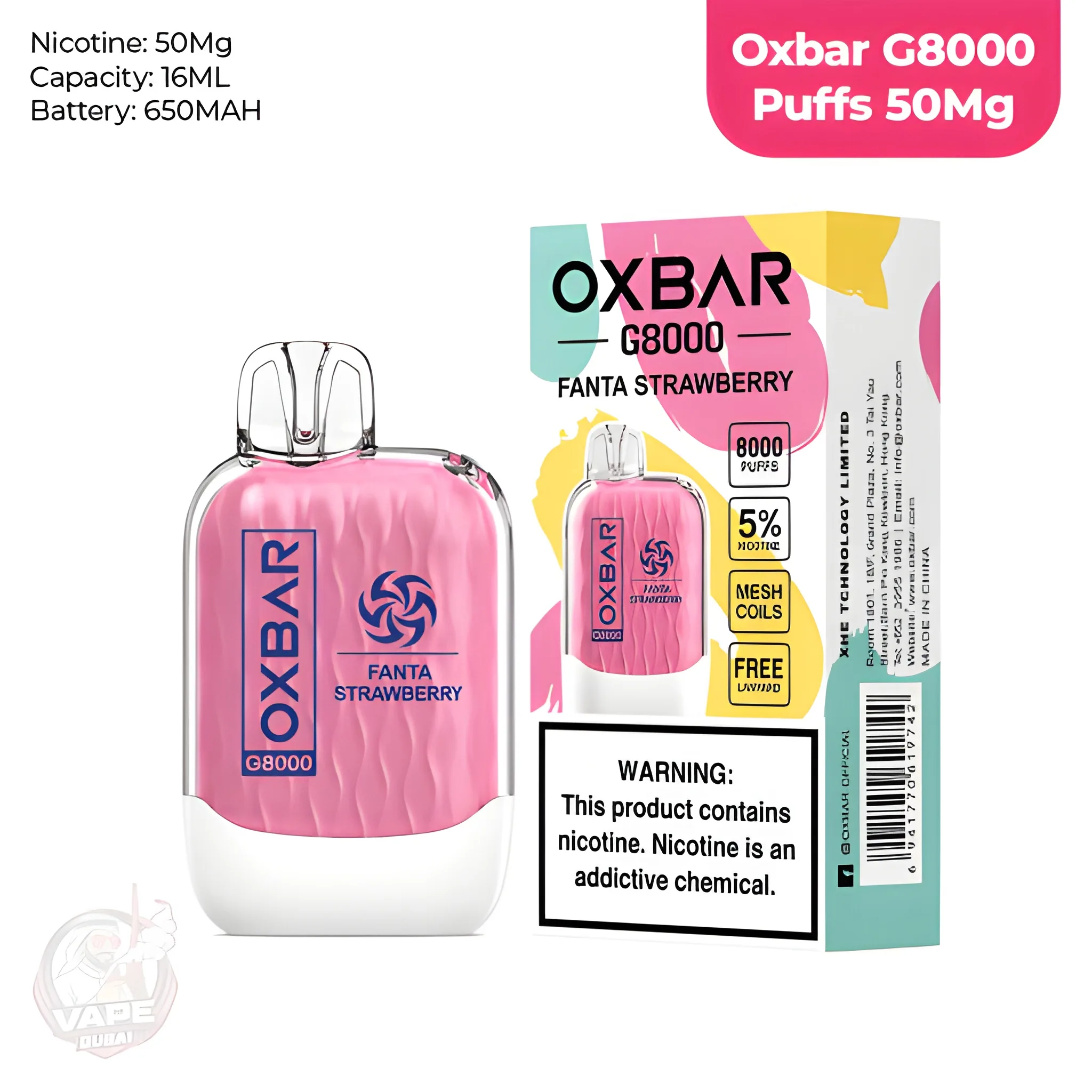 Oxbar G8000 Disposable Vape