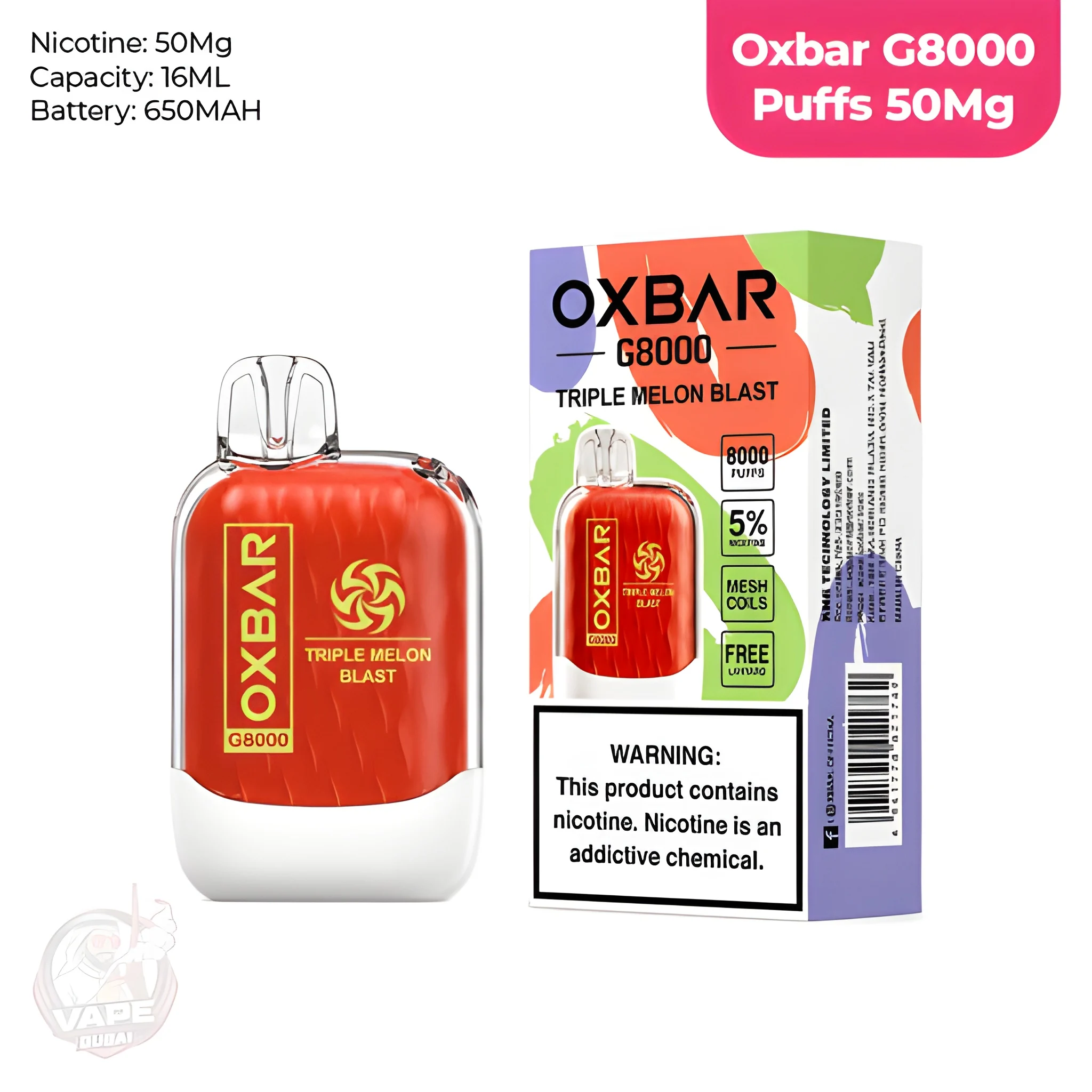 Oxbar G8000 Disposable Vape