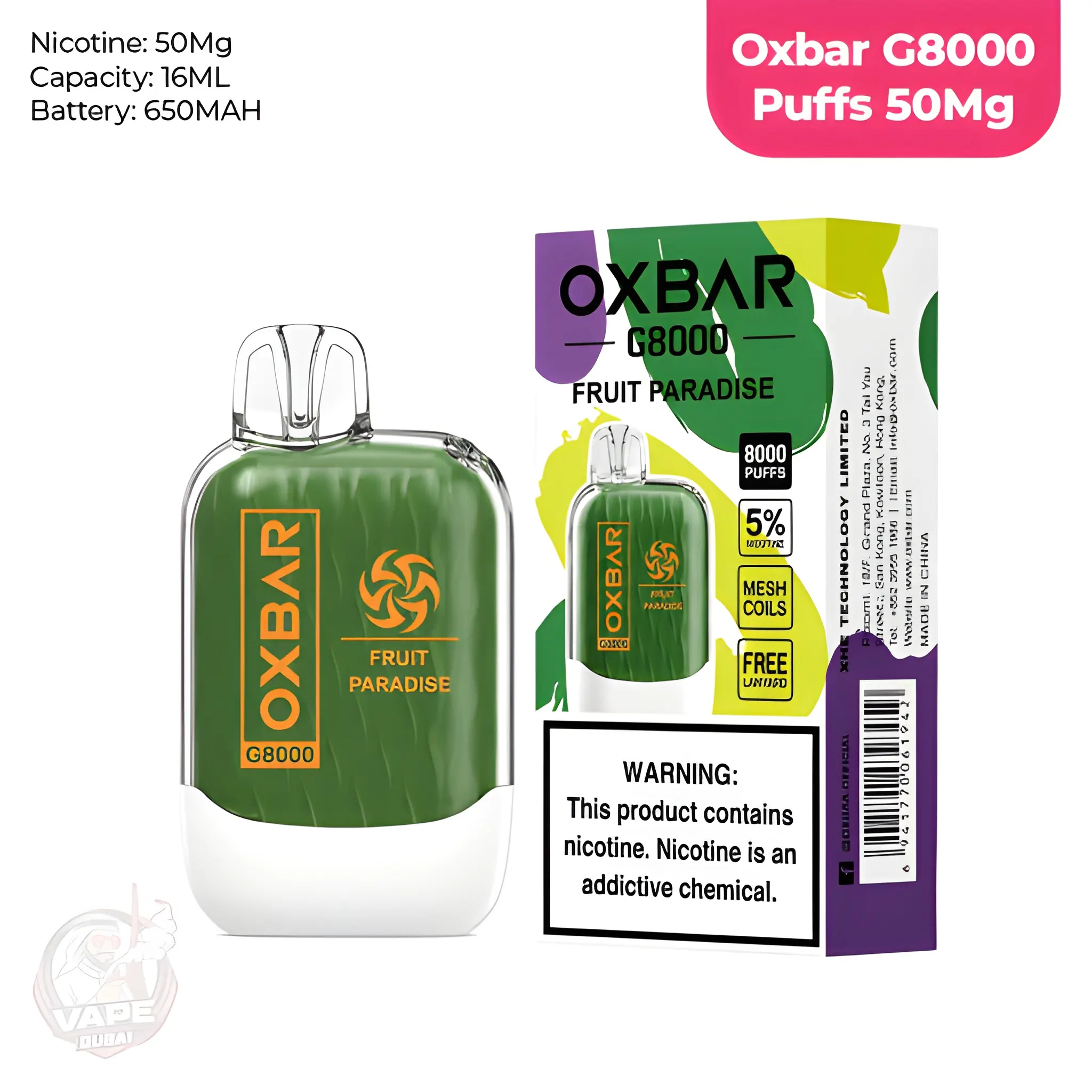 Oxbar G8000 Disposable Vape