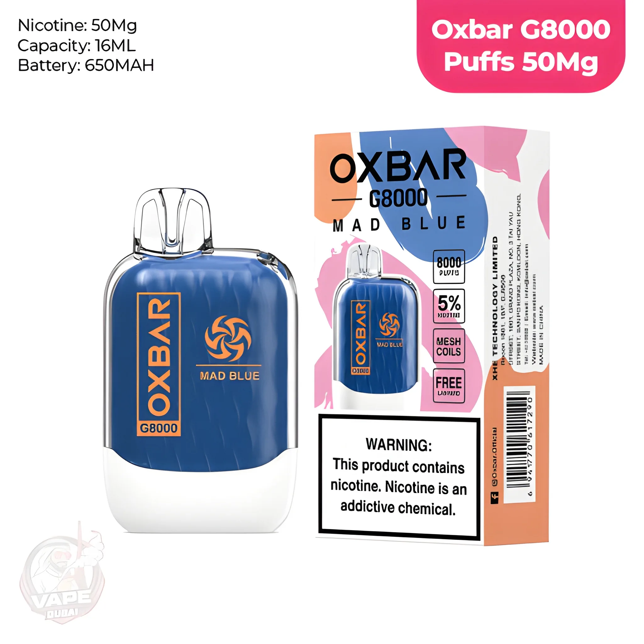 Oxbar G8000 Disposable Vape