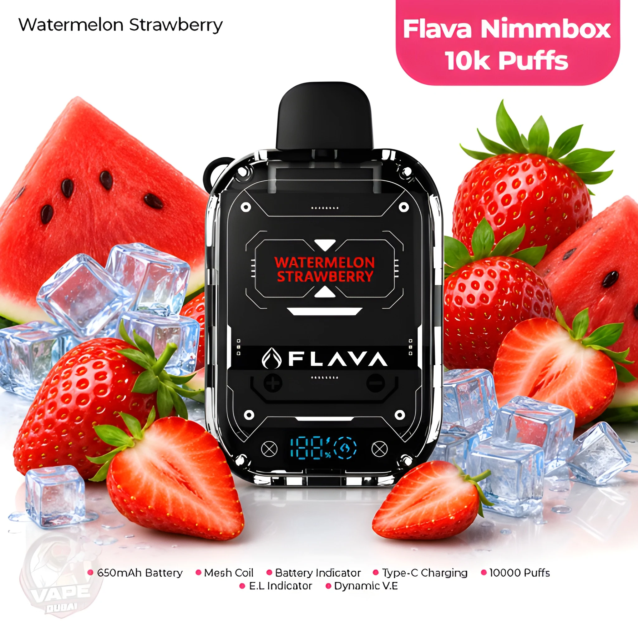 Flava Nimmbox 10000 Puffs Watermelon Strawberry