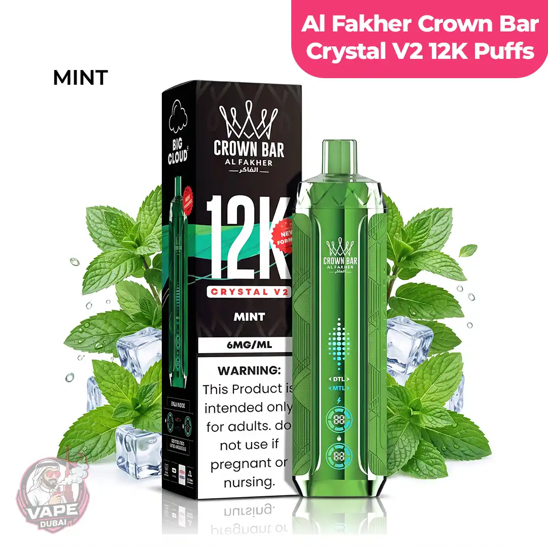 Al-Fakher Crown Bar Crystal V2 - 12K Disposable Vape