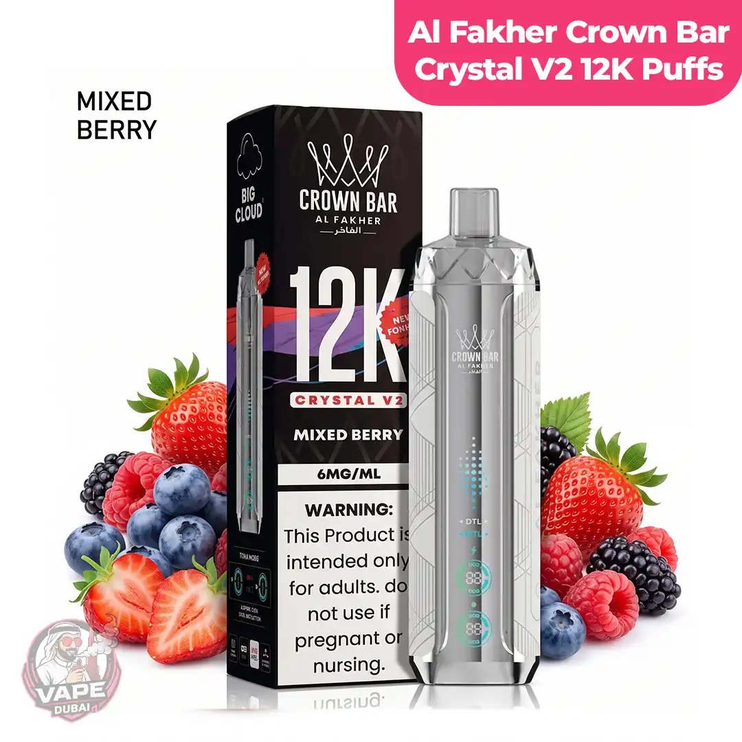 Al-Fakher Crown Bar Crystal V2 - 12K Disposable Vape