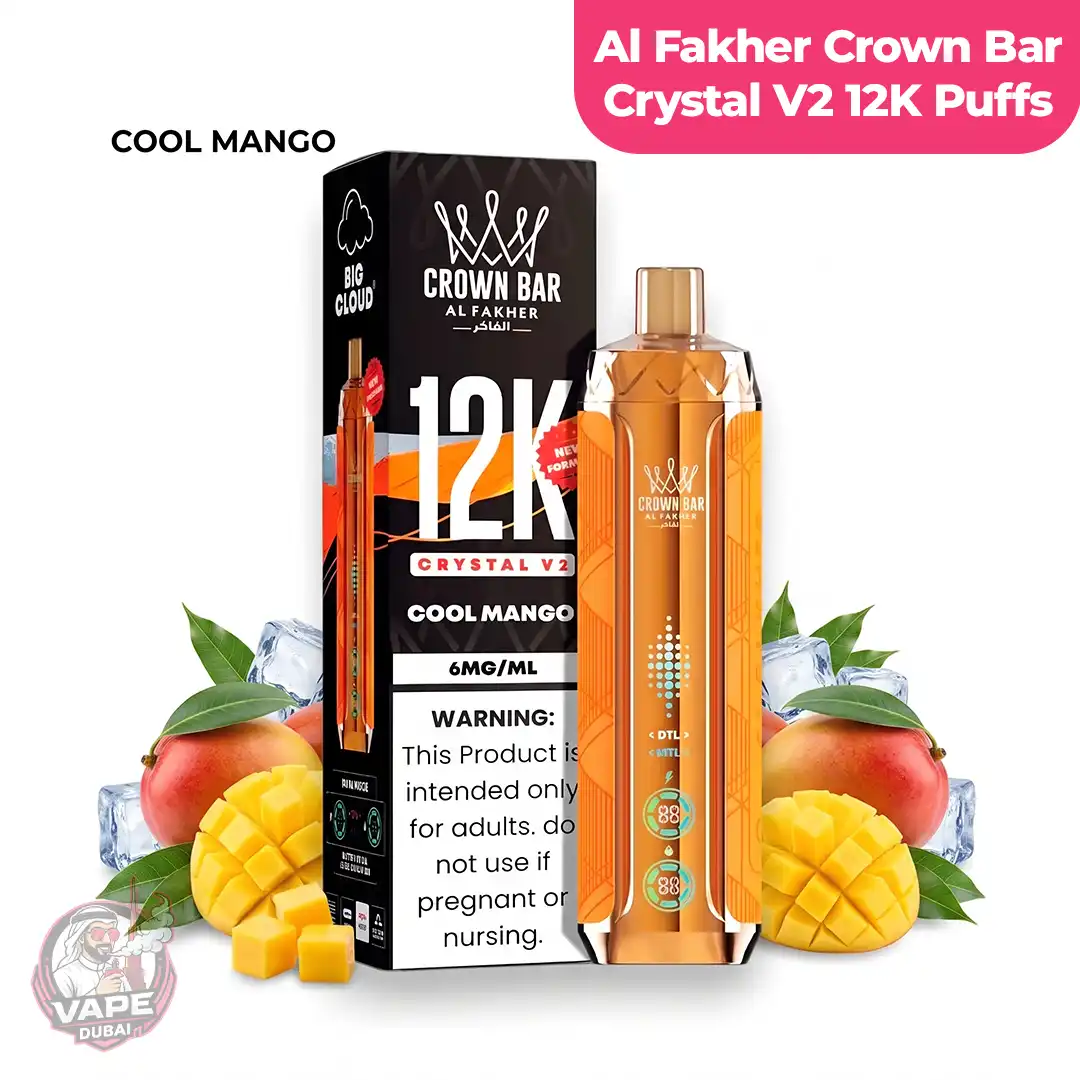 Al-Fakher Crown Bar Crystal V2 - 12K Disposable Vape
