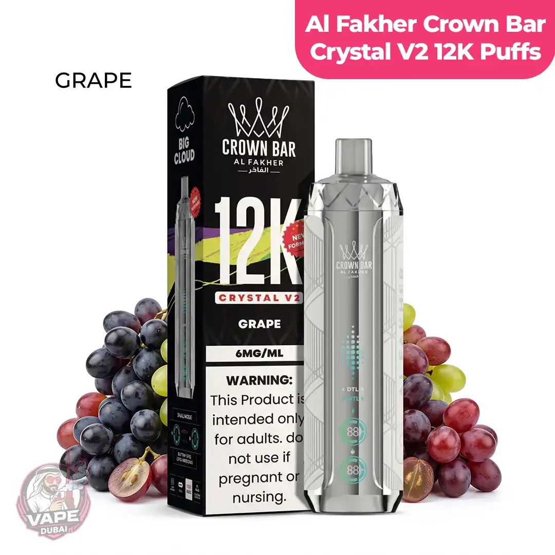 Al-Fakher Crown Bar Crystal V2 - 12K Disposable Vape