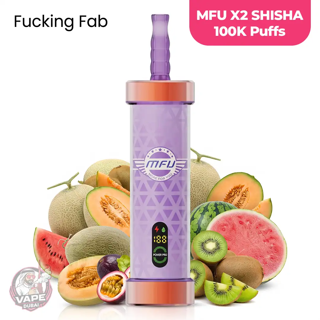 MFU X2 Shisha 100K Disposable Vape 5mg, Abu-Dhabi