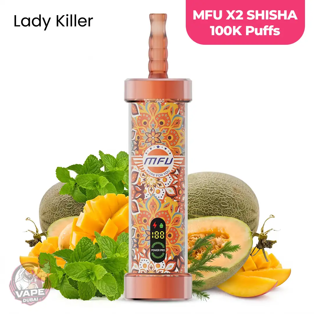MFU X2 Shisha 100K Disposable Vape 5mg, Abu-Dhabi