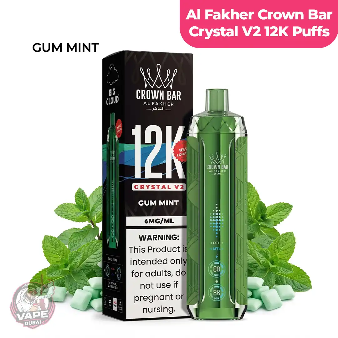 Al-Fakher Crown Bar Crystal V2 - 12K Disposable Vape
