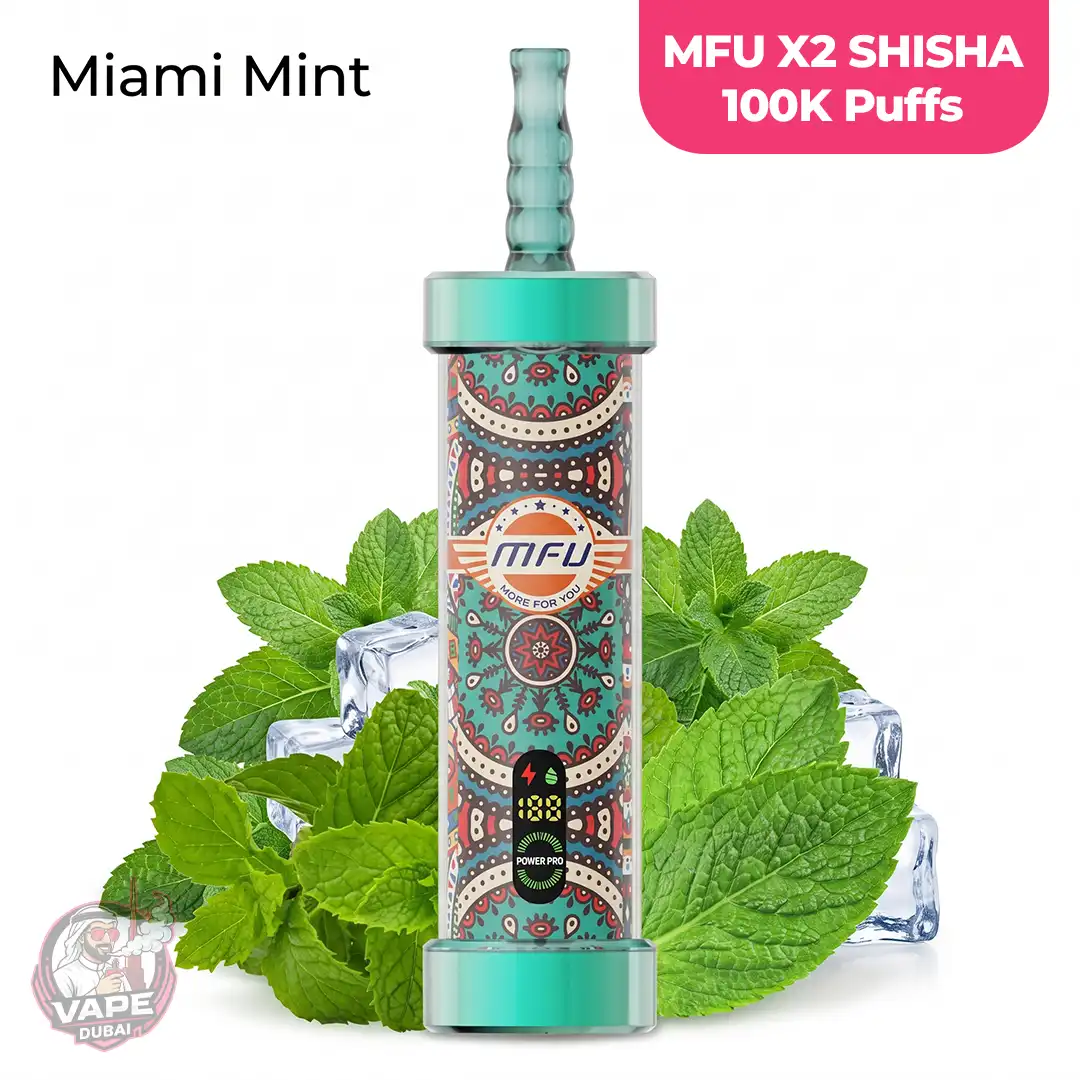 MFU X2 Shisha 100K Disposable Vape 5mg, Abu-Dhabi