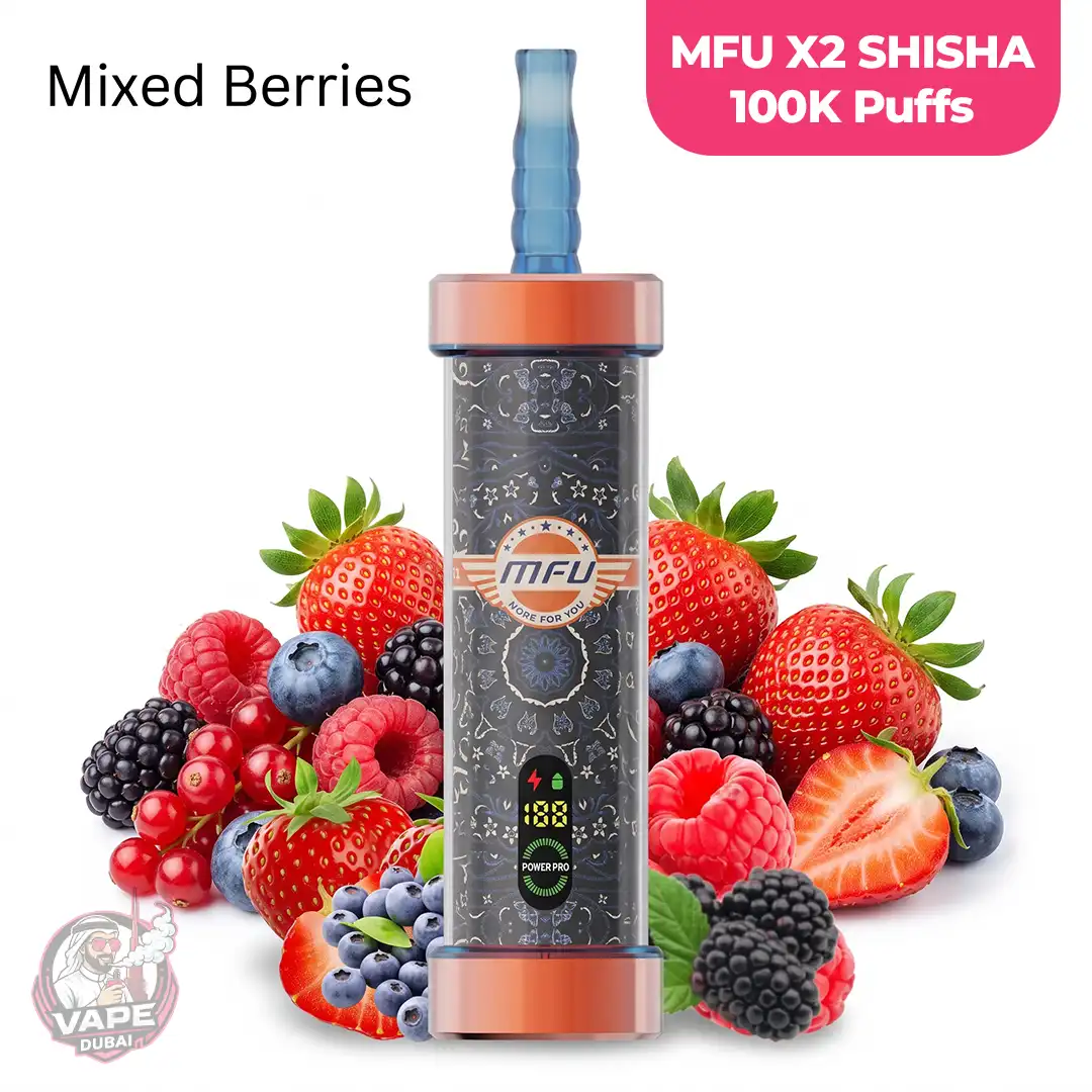 MFU X2 Shisha 100K Disposable Vape 5mg, Abu-Dhabi