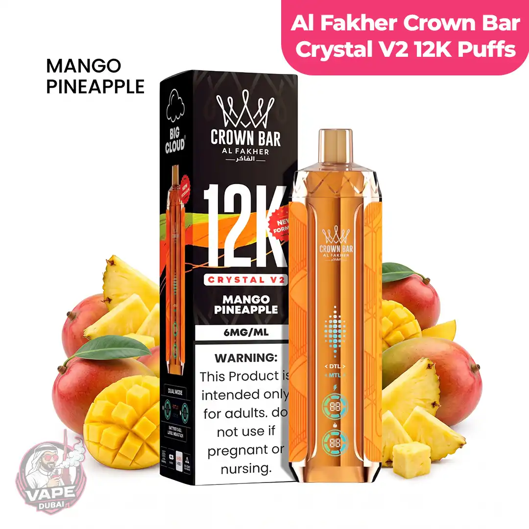 Al-Fakher Crown Bar Crystal V2 - 12K Disposable Vape