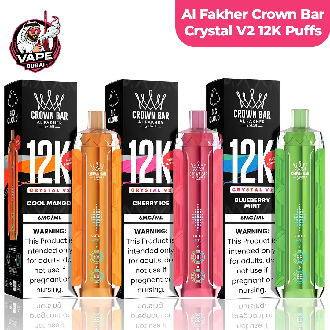 Al-Fakher Crown Bar Crystal V2 - 12K Disposable Vape