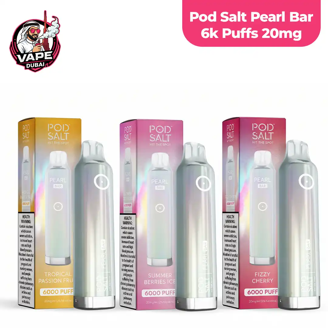 20mg Pod Salt Pearl Bar 6000 Puffs Disposable Vape, Dubai