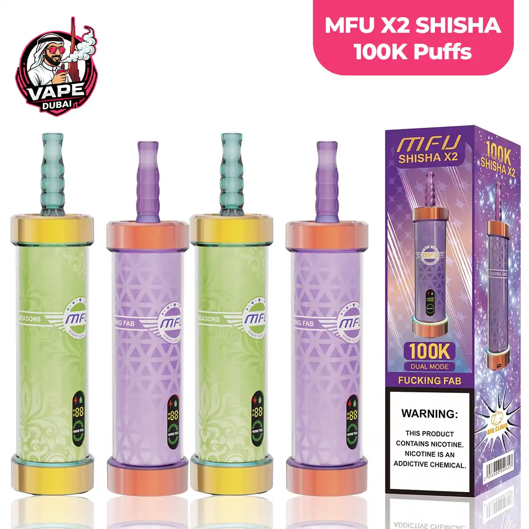 MFU X2 Shisha 100K Disposable Vape 5mg, Abu-Dhabi